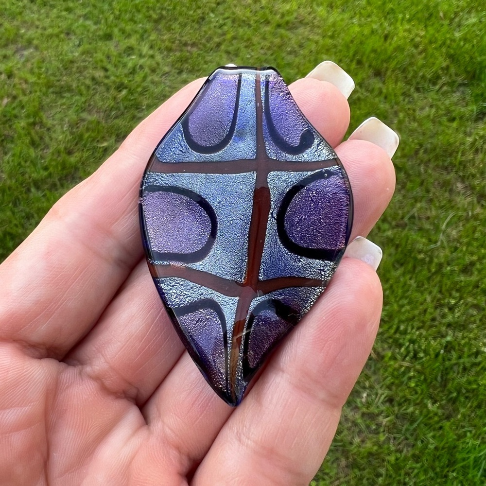 Dichroic Handmade Blown Glass Pendant 👠